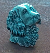 Spaniel Pewter Pin Brooch -British Hand Crafted- English Hunting Gun Dog