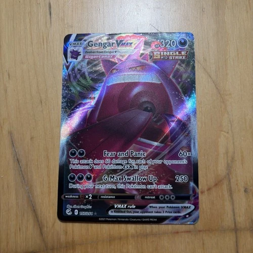 Gengar VMAX 157/264 Swsh08: Fusion Strike Holo DAMAGED CONDITION. READ DESC