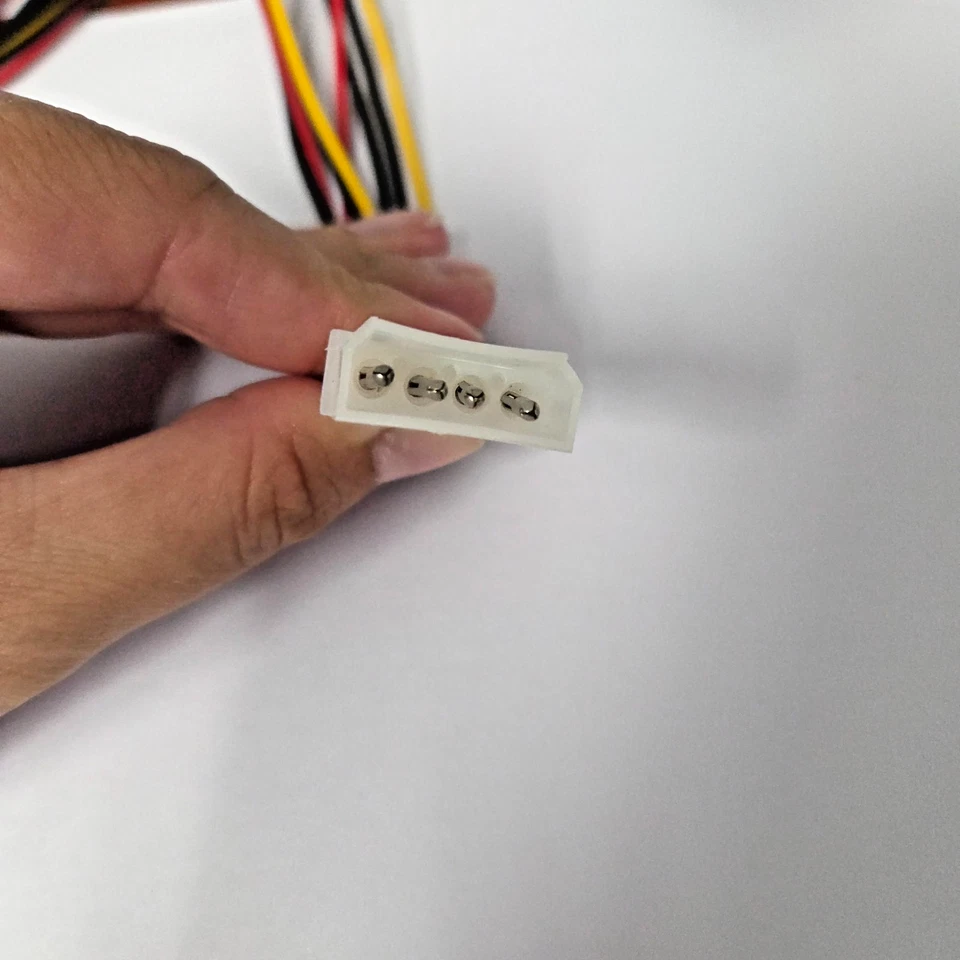 Lote de 10 machos fêmea 4 pinos adaptador de unidade de alimentação cabo para Molex IDE SATA - Imagem 4 de 4