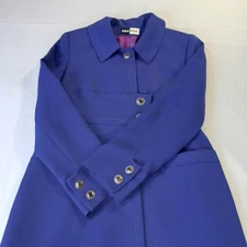 Rina Rossi 8823-20 Women's Purple Blue Dress Casual Blazer Coat Size 4 USA Made