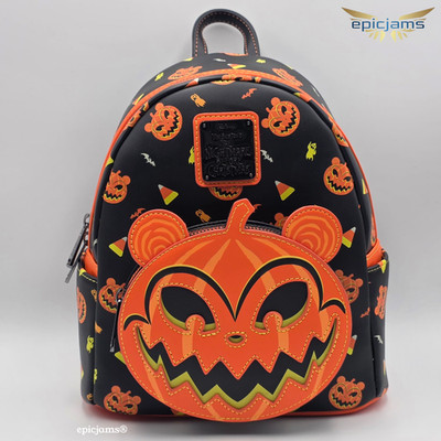 Loungefly Disney The NBC Jack-o-Lantern Scary Teddy Glow-in-The-Dark Backpack