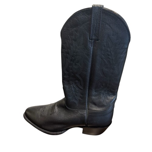 Stivali da cowboy da uomo Nocona Imperial NB2005 in pelle nera 8,5 made in Mexico vintage - Foto 16 di 19