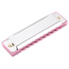 Harmonica 10 Holes 20 Tones C Key Harmonica Musical Instruments Pink Silver