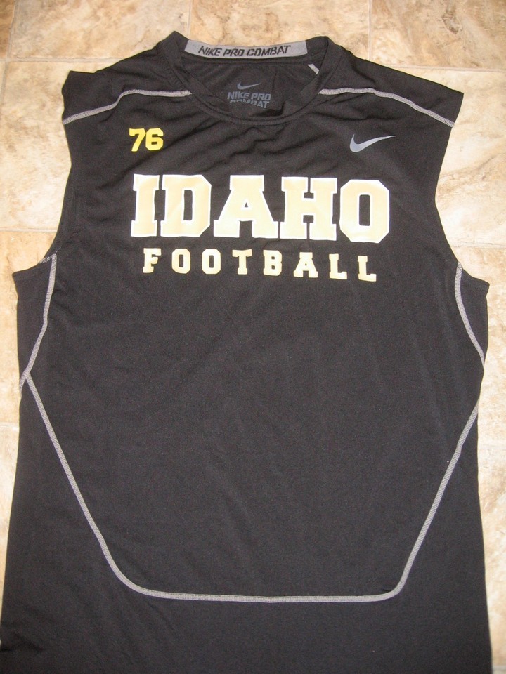 IDAHO VANDALS #76 NCAA FOOTBALL SLEEVELESS NIKE PRO COMBAT COMPRESSION ...