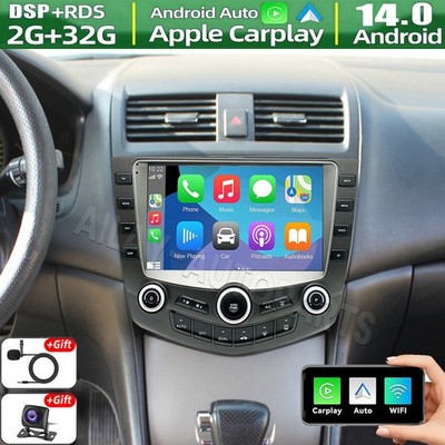 9'' Carplay For Honda Accord 2003-2007 Android 14 Car Stereo Radio GPS RDS Player