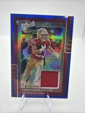 2025 Donruss Optic Christian McCaffrey Blue Hyper Threads Patch #DTH-CMY 49ers