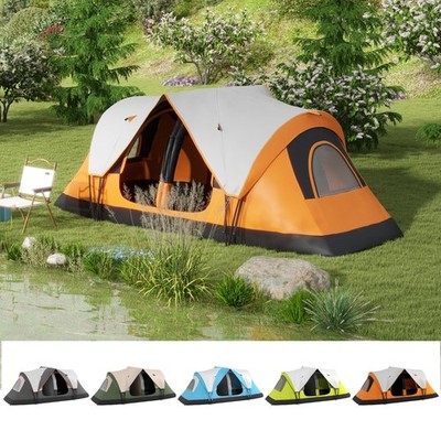 2 Zimmer Camping Zelt mit 2000 mm wasserdichter Rainfly & Sichtschutzplatten