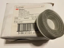 3M Brand  07529 Scotch Brite Roloc Bristle Disc 7529 White, 3", 120 grit