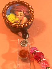 Disney Little Mermaid Ariel 1 Id badge holder retractable alligator clip