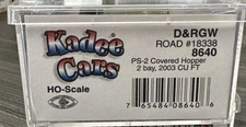 Kadee Cars HO Scale #8640 PS-2 Bay 2003 CF Cov Hopper D&RGW 18338 Sealed & RTR!