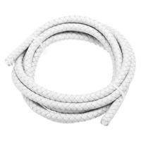 6Mm Rundes Geflochtenes Lederband Zum Basteln Und Schmuckmachen,Weiß (1,1 Yards)