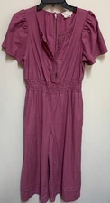 Anthropologie Pink The Somerset Jumpsuit One Piece Romper Small