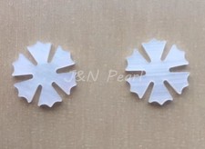 J N Pearl 2pcs 6 Point White MOP Snowflakes Martin Style Guitars Bridge Inlay