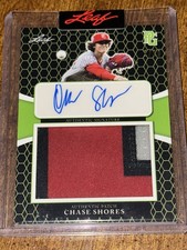 CHASE SHORES 2021 LEAF PERFECT GAME JERSEY PATCH AUTOGRAPH #1/19 LSU, ANGELS