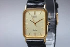 Vintage 1987 Near MINT SEIKO Dolce 7731-5240 Gold Dial Quartz Men's Watch JAPAN