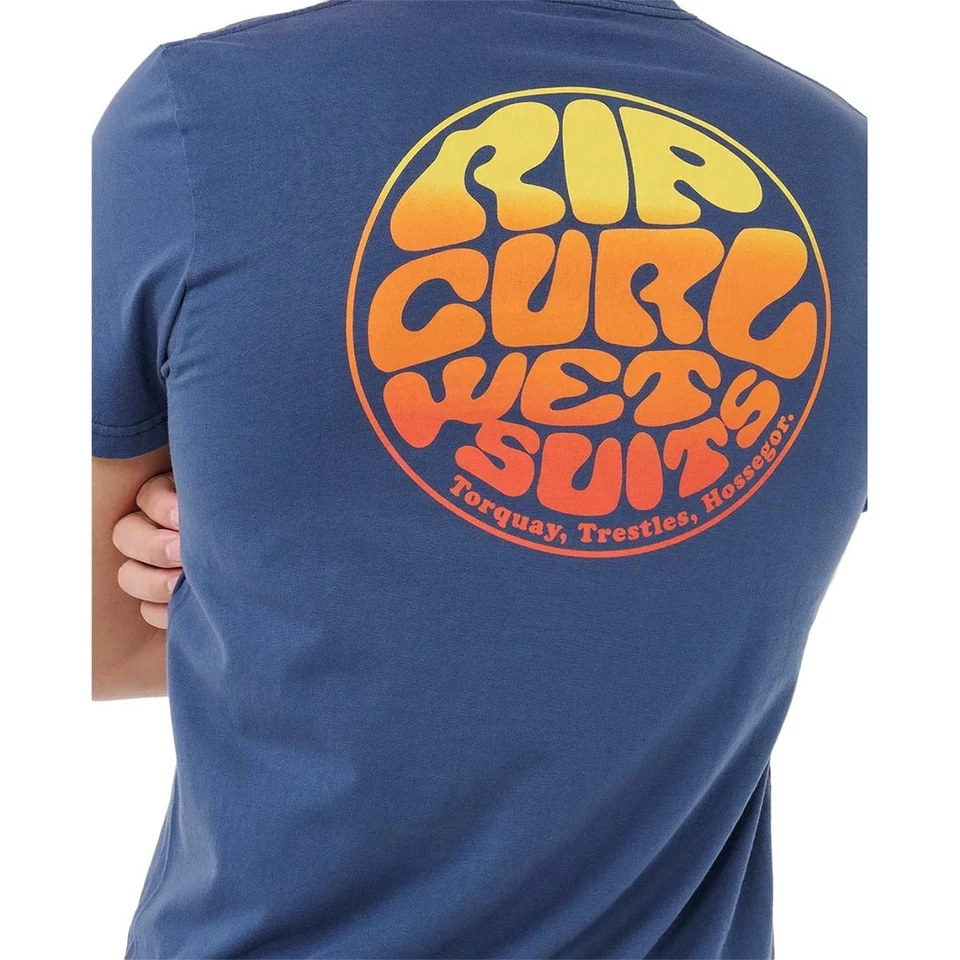 Rip Curl Wettie Passage Icon Camiseta S/S - Azul Claro - Imagen 4 de 4