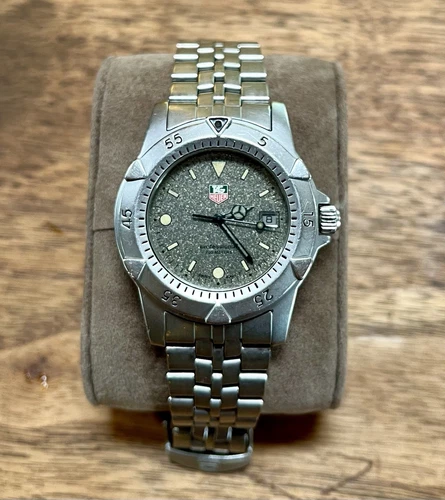 Mens Tag Heuer 37mm Granite Rock Dial 1500 Series Professional Watch WD1211-K-20