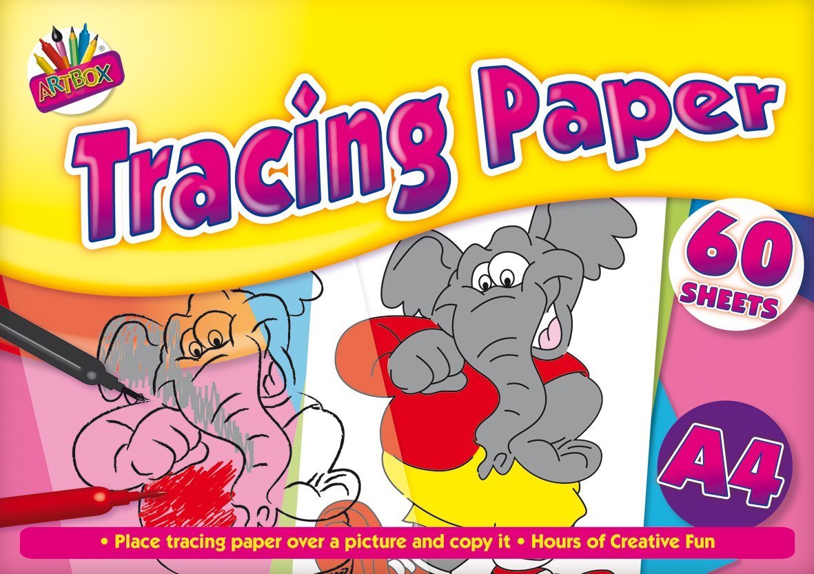 Artbox A4 Tracing Paper Kids Art & Crafts Drawing Copying Pad Book 60 Sheets