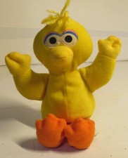 1997 Sesame Street Beans BIG BIRD 8" Plush Tyco Henson Bean Bag Stuffed Animal