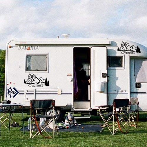 Aufkleber Kompass Windrose 60cm für Camper, Wohnmobil, Wohnwagen Fahrzeug DE. - Bild 12 von 19