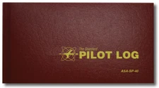 ASA Standard Pilot Logbook - Burgundy Hardcover Book  - ASA-SP-40