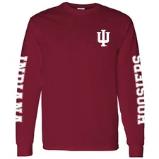 Indiana Hoosiers Double Sleeve Print Long Sleeve - Cardinal
