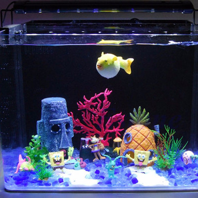 spongebob fish tank decor