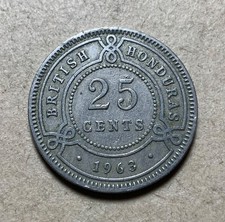 1963 British Honduras 25 Cents - Rare date