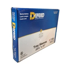 Defend 10.5" x 14" Clear Plastic Tray Sleeves, Box of 500 BF-7000