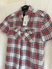 Image of Super dry men’s checked shirt Small