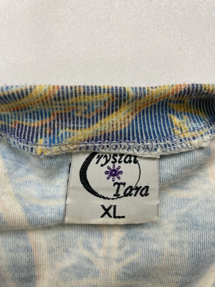 VINTAGE Crystal Tara Alex Gray Visions Graphic T-shirt Men XL All Over Print AOP - Image 4 of 4