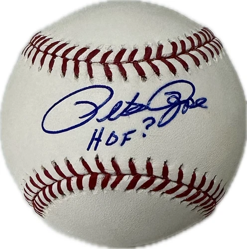 Pete Rose Signed OML Baseball HOF? Pete Rose Player Exclusive Hologram
