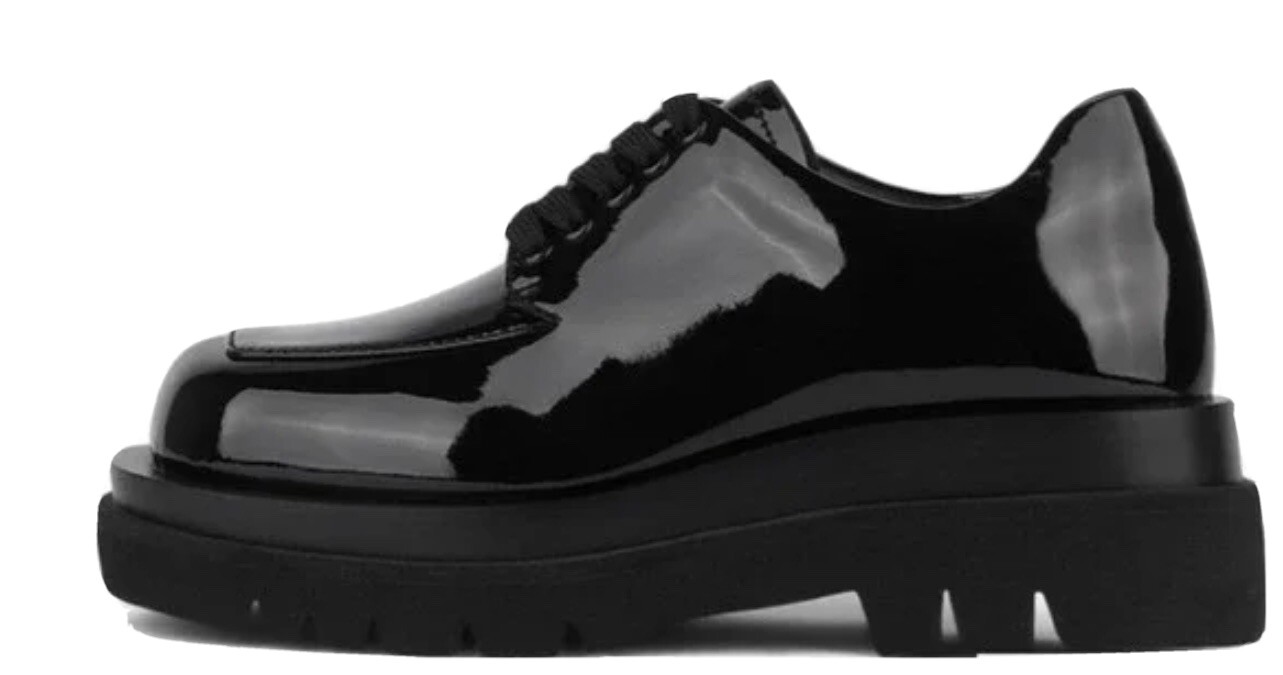 SAOLA Scarpe derby Jeffrey Campbell Delante nere in vernice da donna taglia 6M