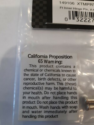 XTM RACING PARTS # 149106 FT INNER HINGE PIN, X-C NEW IN PACKAGE