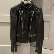 Zara Gorgeous Leather Biker Jacket As Worn By Kendall Jenner - Size Xs