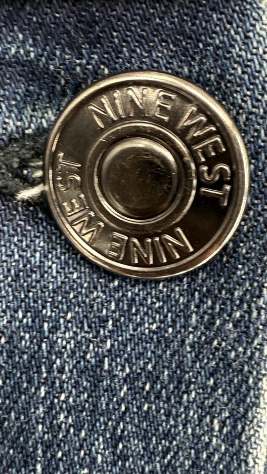 Женская синяя джинсовая куртка Nine West размер L 21 дюйм PTP - Изображение 2 из 4