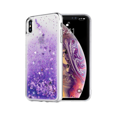 iPhone X XS XR XS MAX Case,Glitter Liquid Sparkle,Slim Pretty