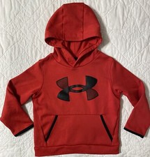Youth UA Under Armour Cold gear Hoodie YXS - XS Loose, Red