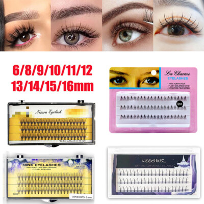 1 Tray False Eyelashes Women Faux Mink Individual Eye Lashes C Curl Knotted Gift