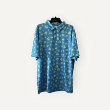 Jack Nicklaus Mens Medium Golf Polo  Shirt w/ Lime Slices Eco Choice