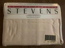 Vintage Stevens One Twin Flat Sheet Made In The USA 180 Threads