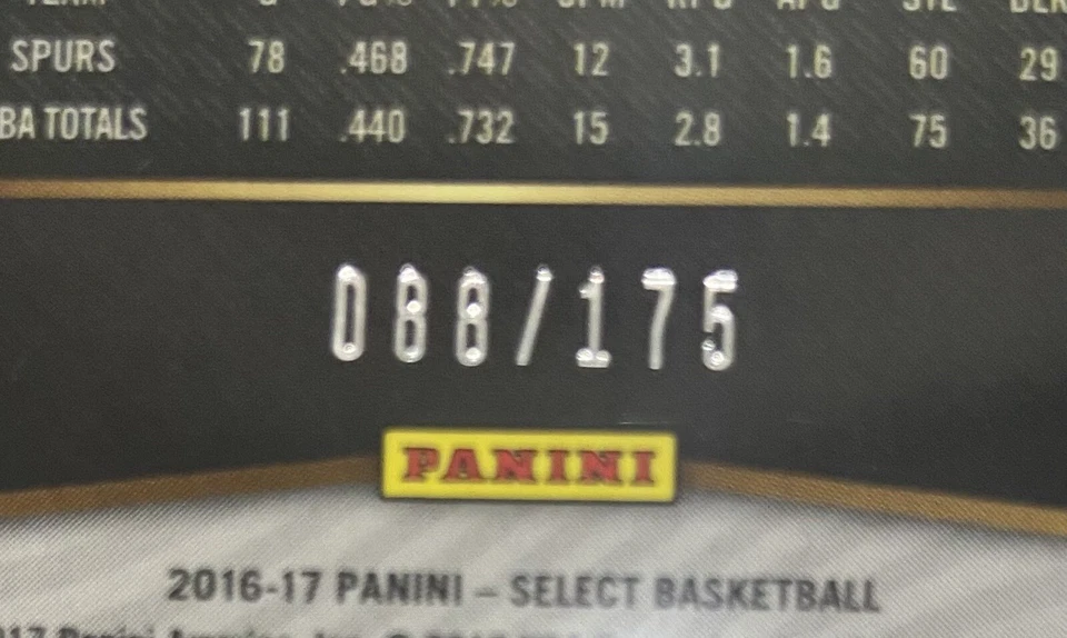2016-17 Panini Select Maroon Prizm /175 Kyle Anderson #15 NBA San Antonio Spurs - Image 3 of 3