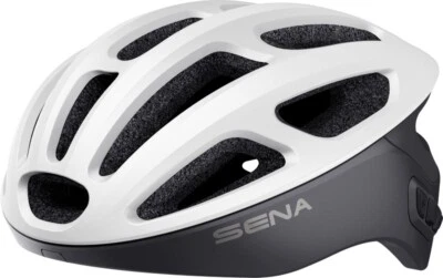 Casco SENA Bicicleta R1 EVO Inteligente Blanco Mate Con Interphone Integrado S - Imagen 1 de 4