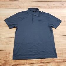 Eddie Bauer Polo Shirt Adult Medium Blue Outdoors Lightweight Hiking Mens A1 