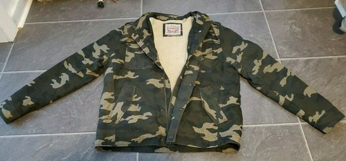 LEVI'S CAMO SHERPA MEN'S JACKET SZ L | eBay