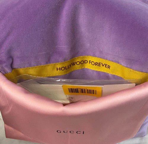 Gucci Hollywood Forever Crystal Round Sunglasses Gold Pink GG0899S 001 - Picture 13 of 13