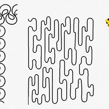 RippleQuilt Set: Machine & Hand Quilting Guides for Backgrounds & Borders - Pond