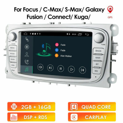 Android Autoradio Ford Mondeo Focus S/C-Max Galaxy DAB 2+16G Nav WiFi CarPlay BT