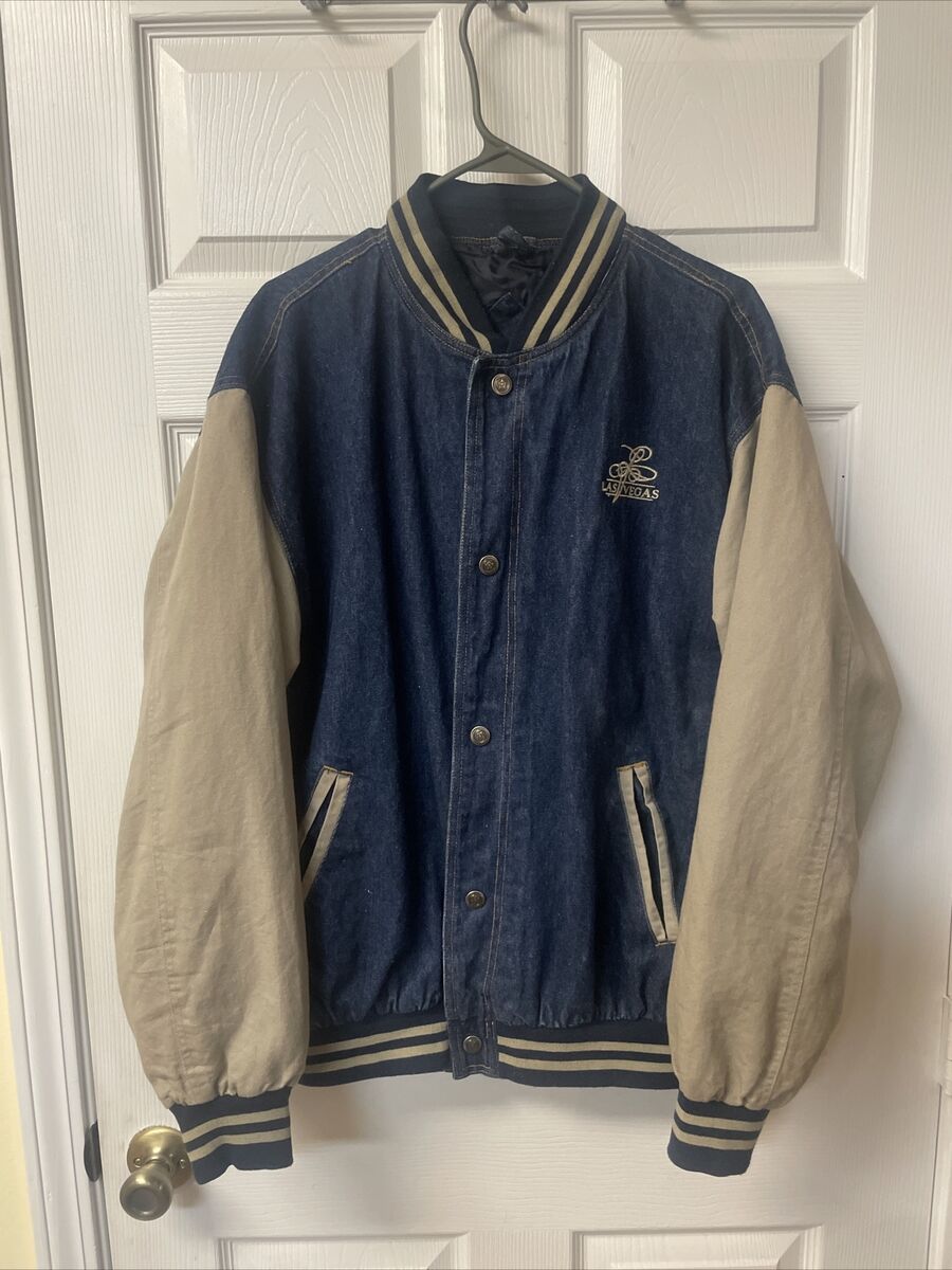 Vintage 90s US Jon Lauren Apparel Denim Varsity Bomber Vintage 90s US Jon Lauren Apparel Denim Varsity Bomber
