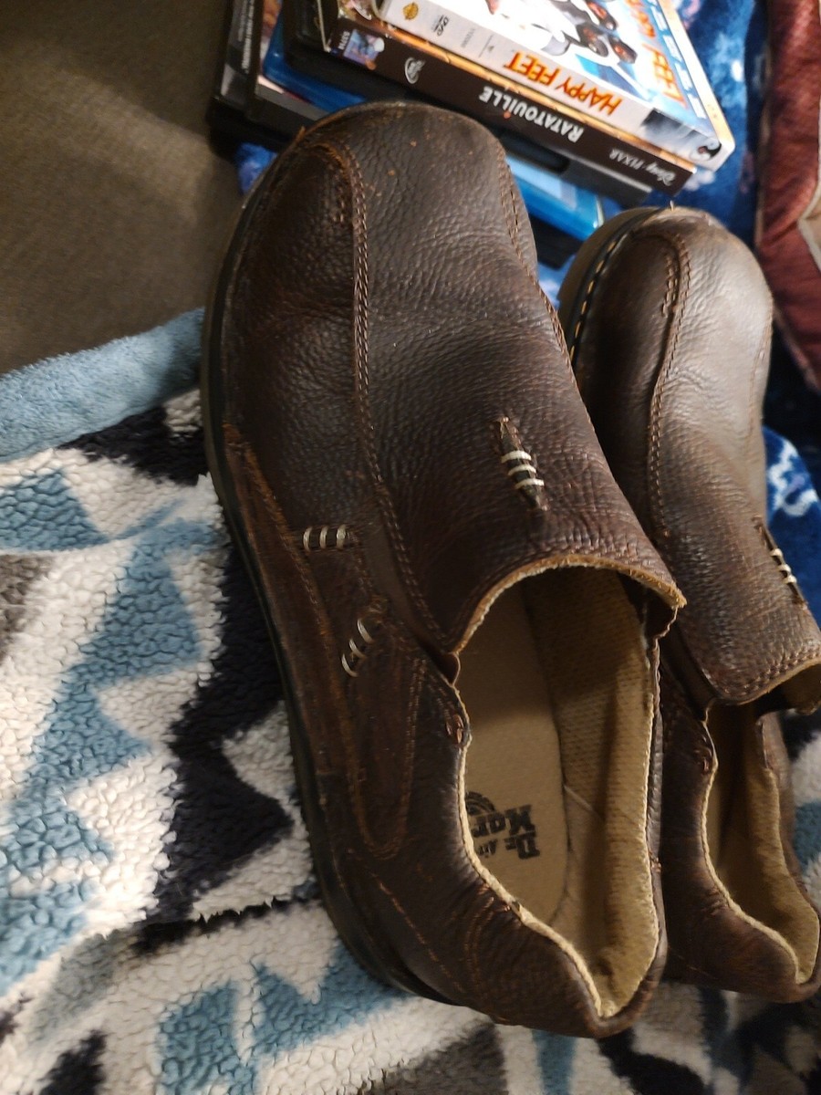Men\'s Dr. Martens Mawgan Slip-on Comfort Leather Loafers Size 9 Brown AW004 EUC Dr. Martens Men main image 4